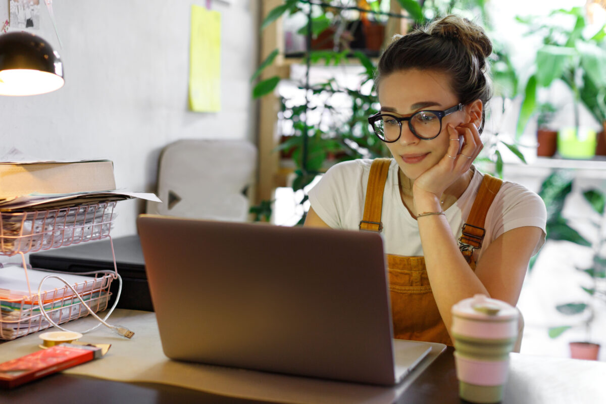 Woman at computer